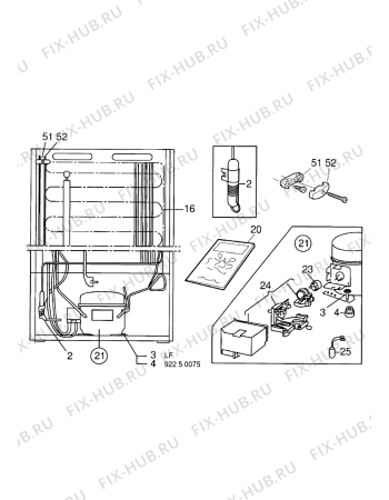 Взрыв-схема холодильника Aeg A1555FP - Схема узла Functional parts